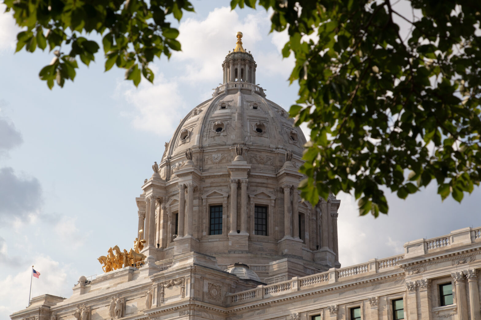 Minnesota state capitol building from top view